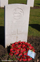 Grave of Bernard McGeehan.....shot at dawn