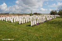 Plot 2 of Potijze Chateau Grounds Cemetery today
