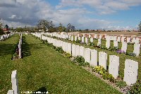 The same view of Potijze Chateau Grounds and Lawns Cemeteries today
