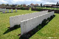 Hampshire men, side by side at Potijze Chateau Wood Cemetery