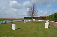 Mass grave markers at Seaforth Cemetery