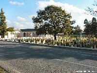 View from across the road of the Le Touret Memorial