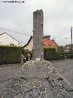 The memorial outside the church