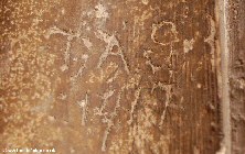 WW1 graffiti at Mailley-Maillet church