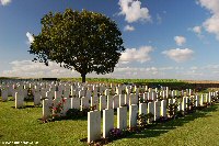 Original graves at Courcelette British Cemetery