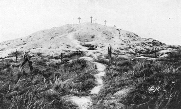 Butte de Warlencourt shortly after the War