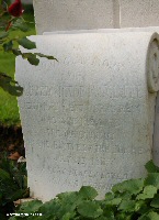 Private memorial at the grave of Lieutenant Alfred Radcliffe