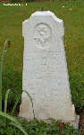 Close up of the memorial by the grave