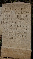 Inscription in memory of soldiers originally buried at Bernafay Wood North Cemetery