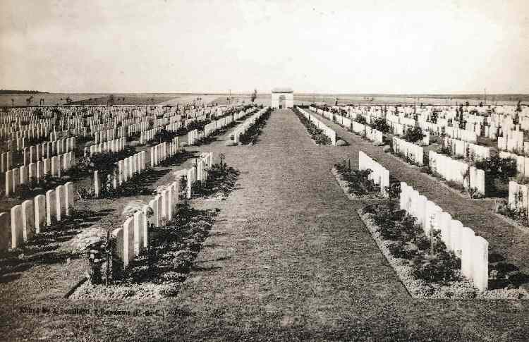 A view of Caterpillar Cemetery between the Wars