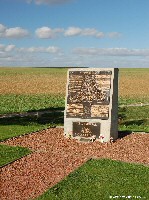 The bronze plaque at Mouquet Farm