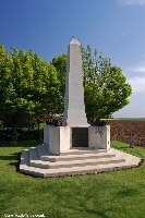 The plaque on front of the Tank Memorial at Pozieres