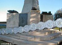 Tank driving chain surrounds the Memorial