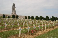 The graves in the cemetery below the Ossuary
