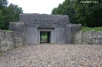 The line of crosses at the Trench of Bayonets