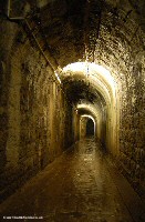 A dank, damp and gloomy corridor inside Fort Douaumont