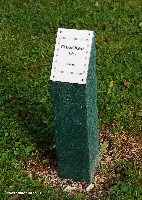 The site of the houses and the family names are marked