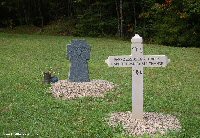 Symbolic crosses remembering French and Germans who died at Mort-Homme