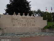 The town war memorial - five soldiers