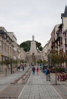 View from near the river up to the Victory Monument