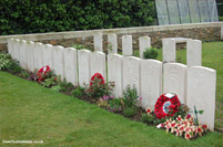 The row containing the grave of Captain Noel Chavasse, VC and bar