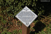 Information plaque on Dirty Bucket Camp