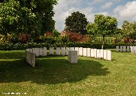 Duhallow block commemorating men originally buried in Fusilier Wood Cemetery