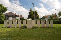 Duhallow block commemorating men originally buried in Malakof Farm Cemetery