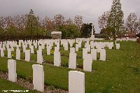 The same view at Oxford Road Cemetery today