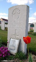 The grave of Guardsman Alfred Atkinson