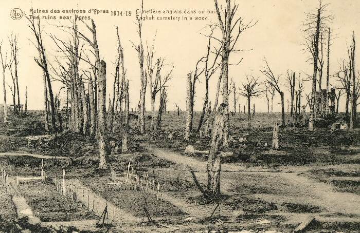 Potijze Chateau Grounds or Lawn Cemetery just after the War