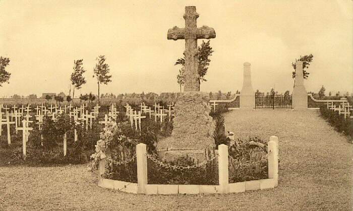 Potijze Chateau Grounds Cemetery just after the War