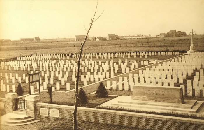 White House Cemetery with most crosses replaced by headstones, perhaps the mid 1920s