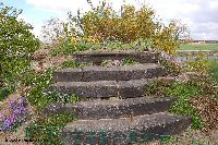 Steps of the chateau remain