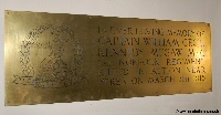 Commemorative brass plaque to Captain William Megaw