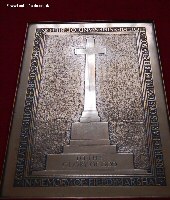 Large brass plaque laid in the floor of the church commemorates Lord Plumer