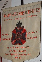 Banner commemorating the Queen's Westminster Rifles