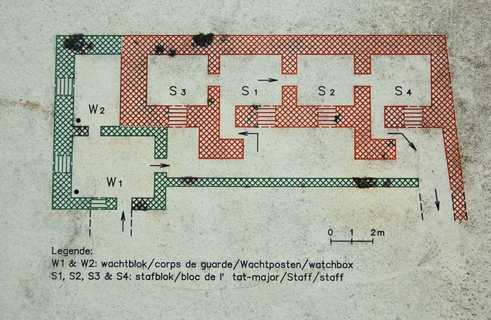 Plan of the Zandvoorde bunker