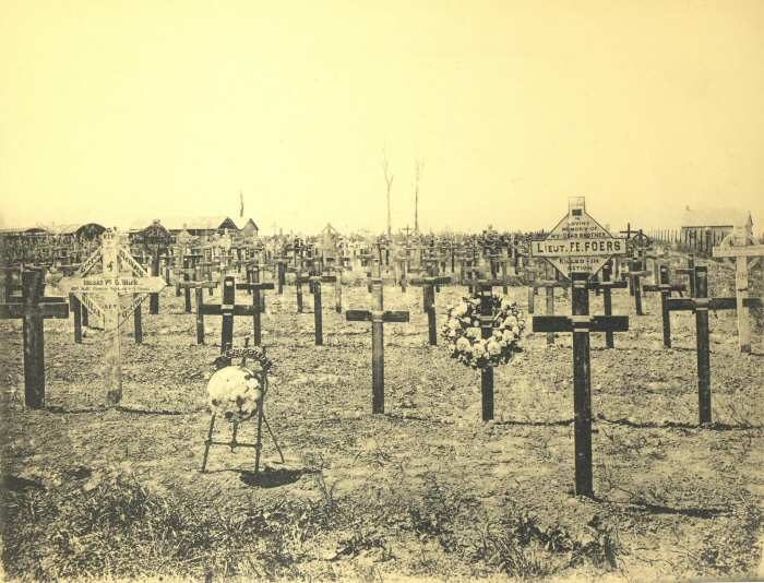 Perth Cemetery (China Wall) shortly after the War