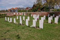 The known graves at Tuileries British Cemetery