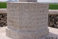 The inscription on the base of the Cross of Sacrifice
