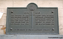 Memorial to the spot where the Canadian soldiers halted at the Armistice