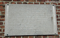 Plaque on the church at Maisieres