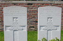 The graves of father and son, side by side