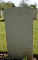 Chinese headstone at Foncquevillers Military Cemetery