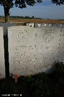Headstones for two soldiers, one known one unknown