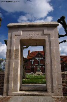 The 47th Division memorial gateway in Martinpuich