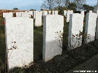 Graves of Dorset men at Martinpuch British Cemetery