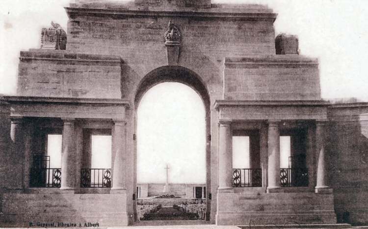 The Entrance to Pozieres British Cemetery & Memorial in perhaps the 1930s