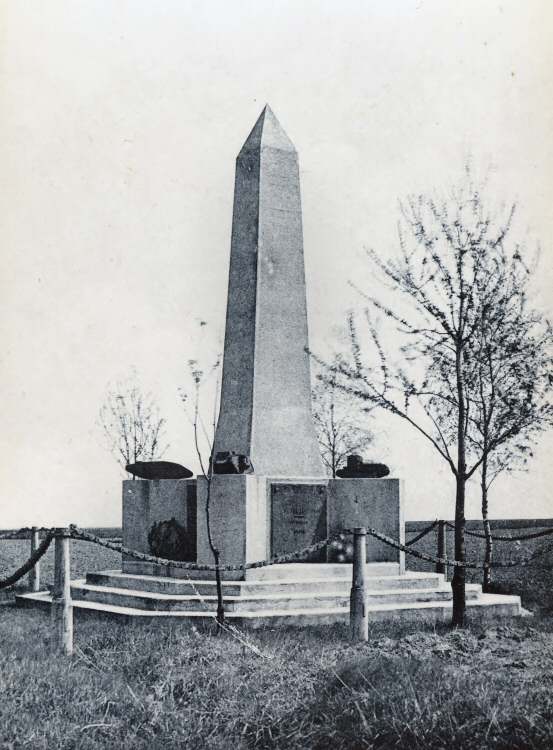 The Tank Memorial in perhaps the 1930s